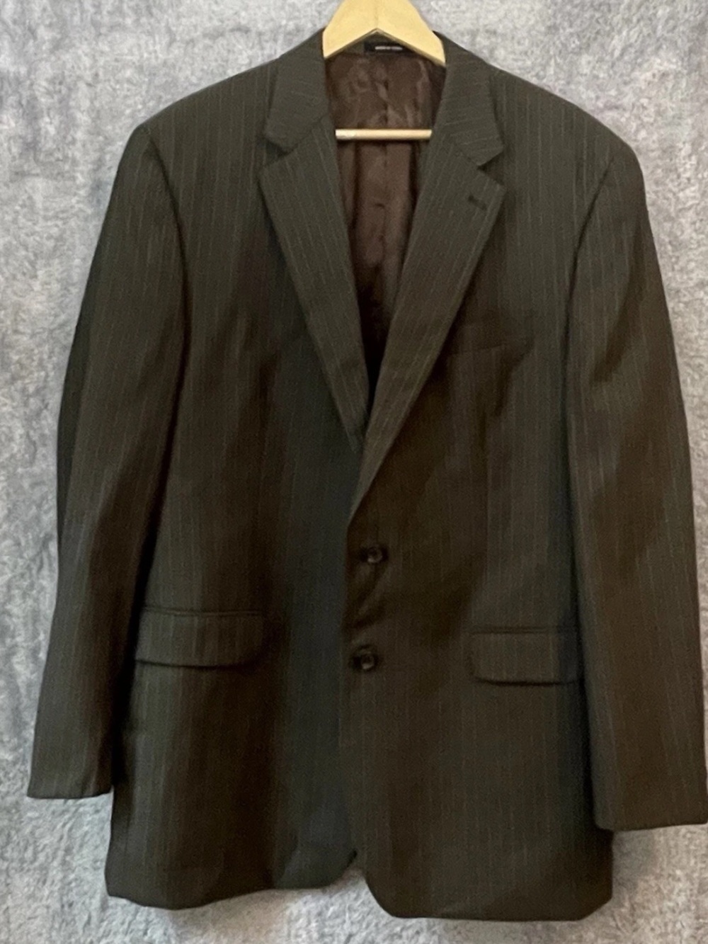 Vintage Ralph by Ralph Lauren Sport Coat Mens 46L 46 Long Brown Pinstripe Wool